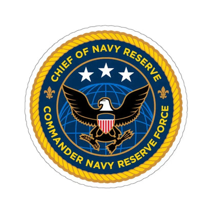 Commander Navy Reserve Force (U.S. Navy) STICKER Vinyl Kiss-Cut Decal 3 Inch White - The Sticker Space