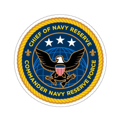 Commander Navy Reserve Force (U.S. Navy) STICKER Vinyl Kiss-Cut Decal 4 Inch White - The Sticker Space