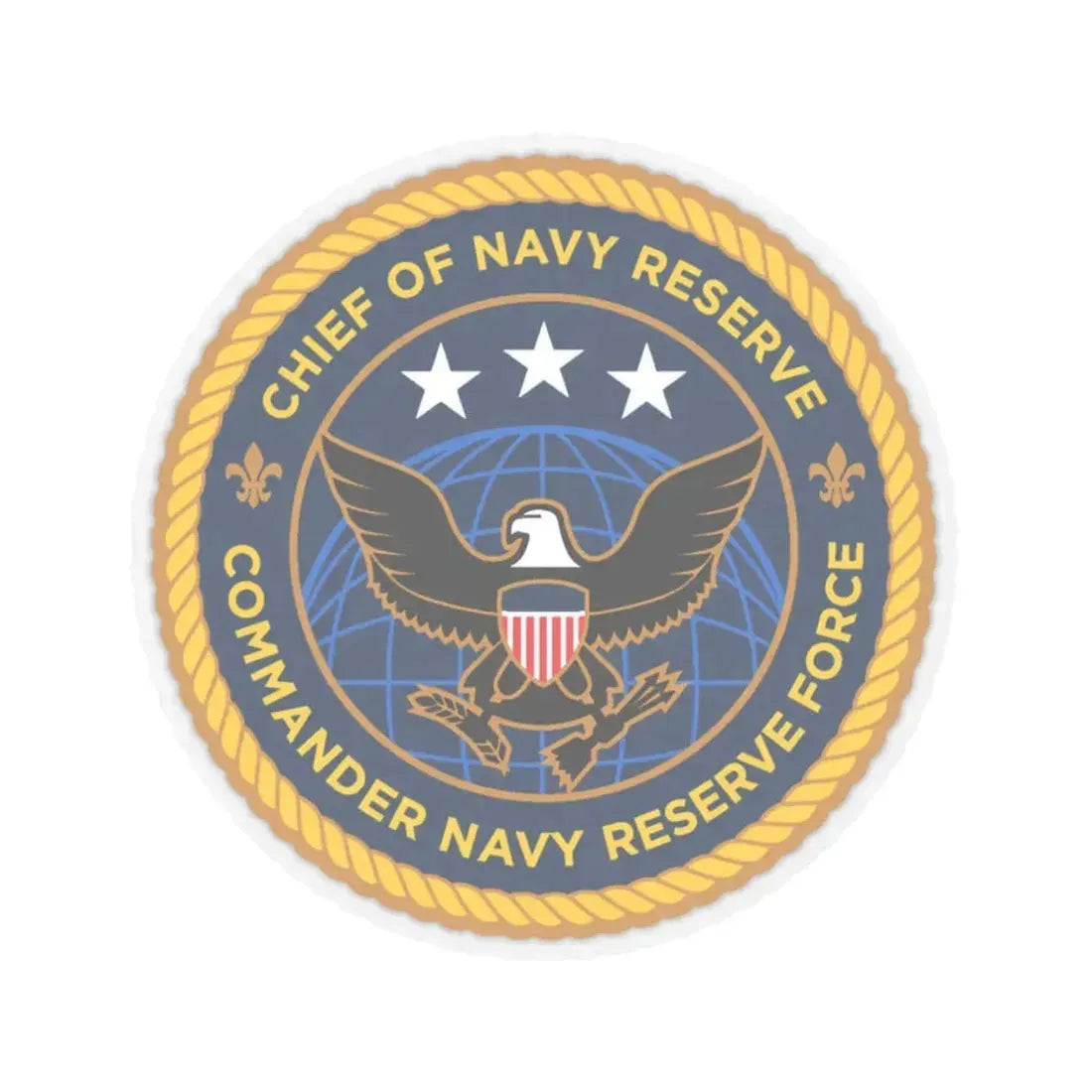 Commander Navy Reserve Force (U.S. Navy) STICKER Vinyl Kiss-Cut Decal 6 Inch Transparent - The Sticker Space