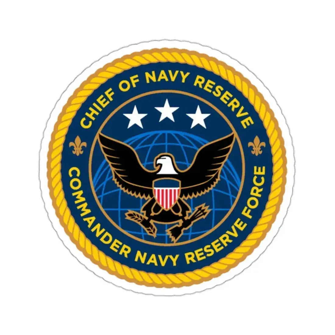 Commander Navy Reserve Force (U.S. Navy) STICKER Vinyl Kiss-Cut Decal - The Sticker Space