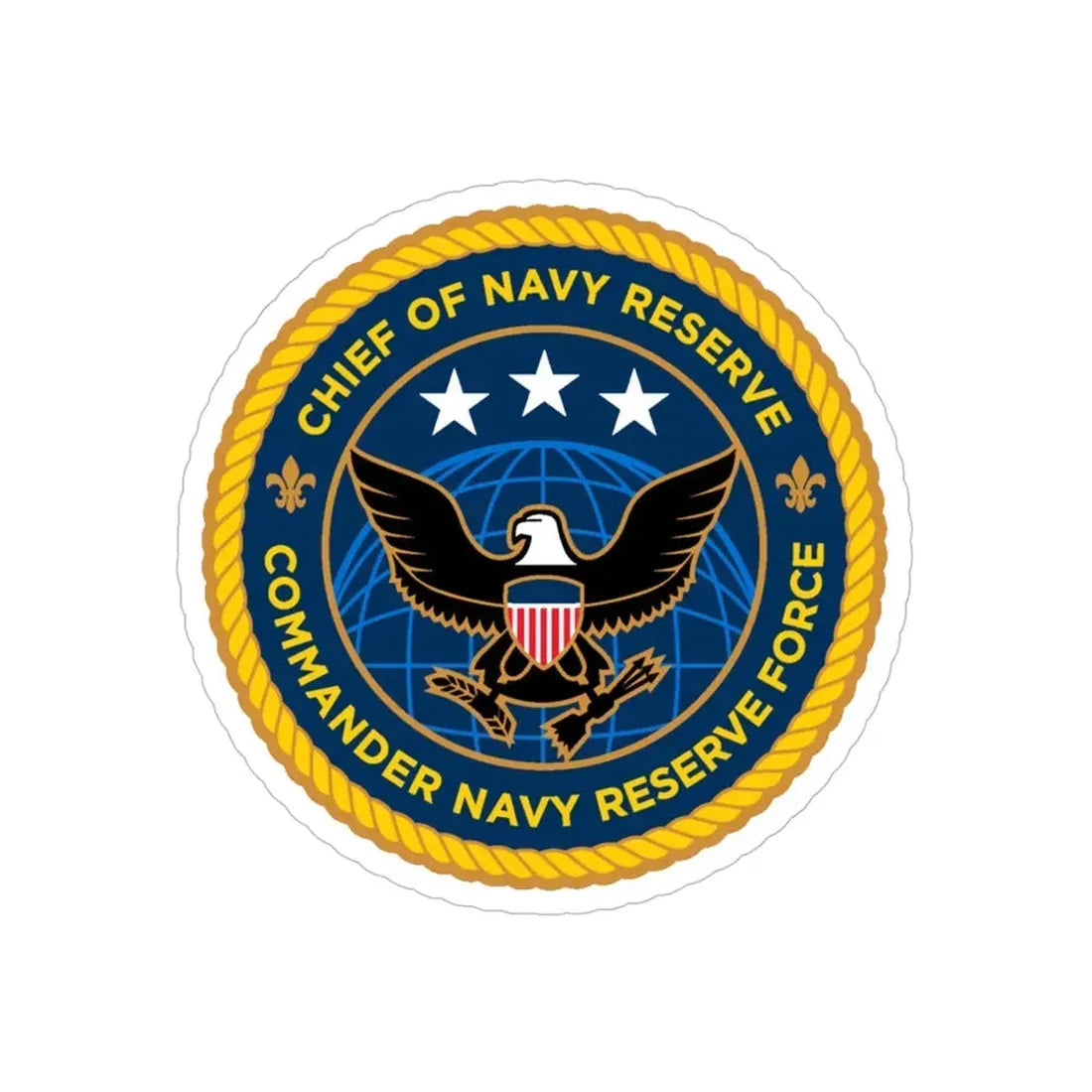 Commander Navy Reserve Force (U.S. Navy) Transparent STICKER Die-Cut Vinyl Decal 5 Inch Transparent - The Sticker Space