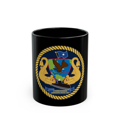 Commander Submarine Group Two (U.S. Navy) Black Coffee Mug-11oz-The Sticker Space