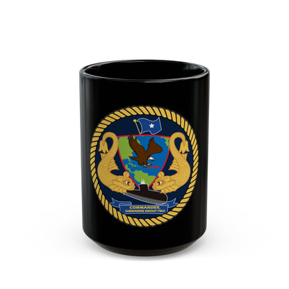 Commander Submarine Group Two (U.S. Navy) Black Coffee Mug-15oz-The Sticker Space