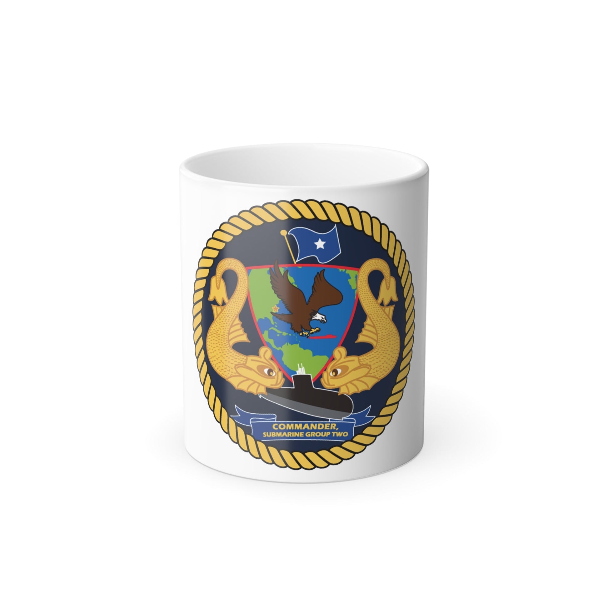 Commander Submarine Group Two (U.S. Navy) Color Changing Mug 11oz-11oz-The Sticker Space