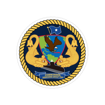 Commander Submarine Group Two (U.S. Navy) Transparent STICKER Die-Cut Vinyl Decal-4 Inch-The Sticker Space