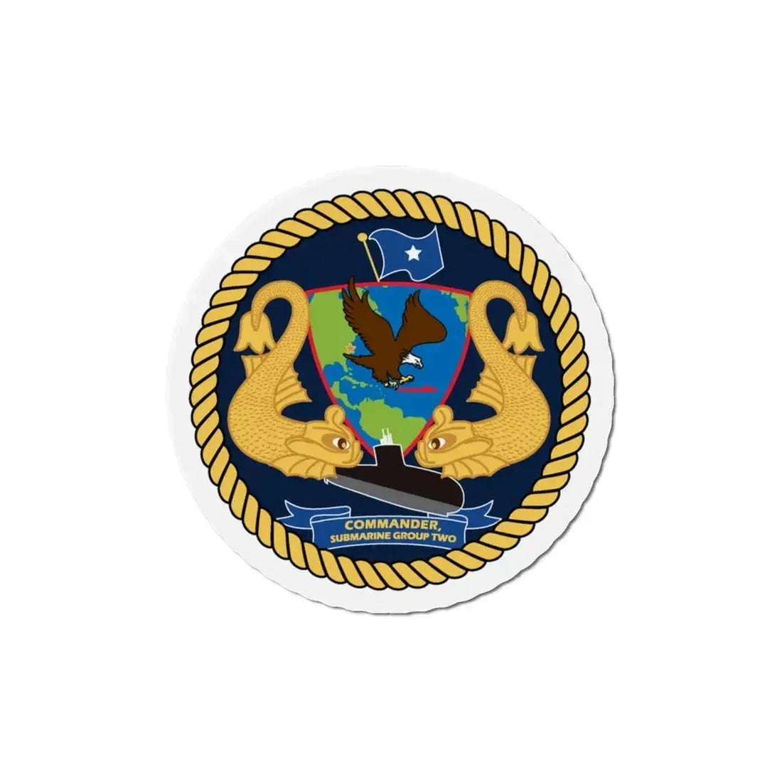 Commander Submarine Group Two (U.S. Navy) Refrigerator Magnet - The Sticker Space