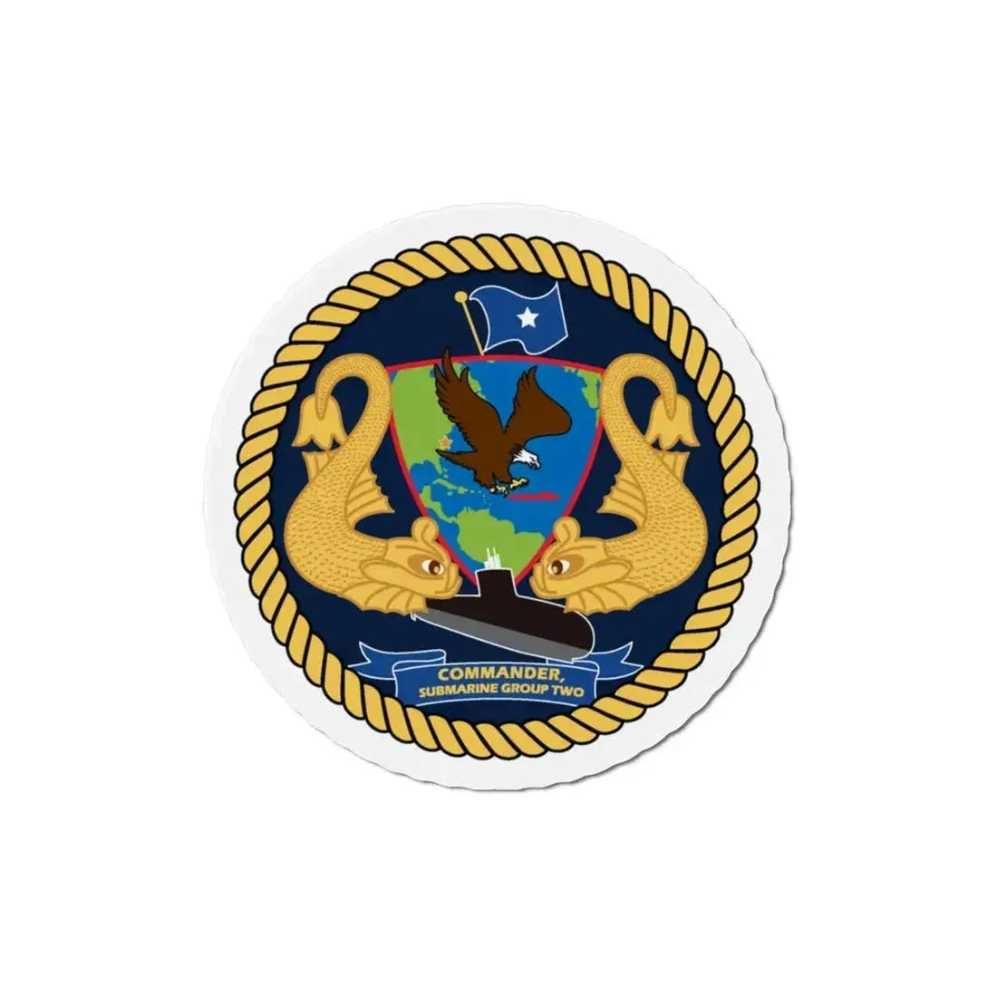 Commander Submarine Group Two (U.S. Navy) Refrigerator Magnet - The Sticker Space