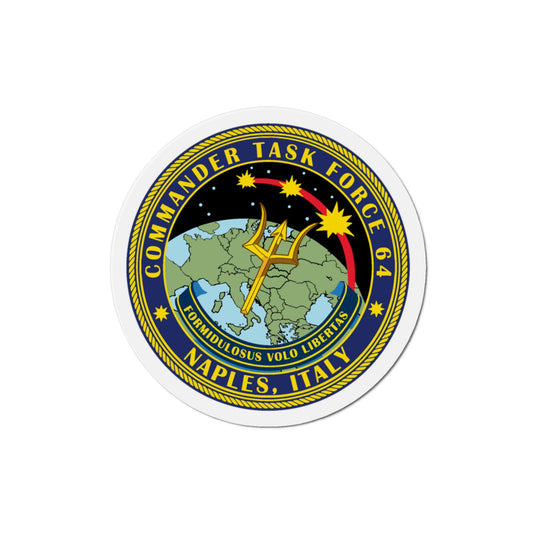 Commander Task Force 64 (U.S. Navy) Die-Cut Magnet-3" x 3"-The Sticker Space