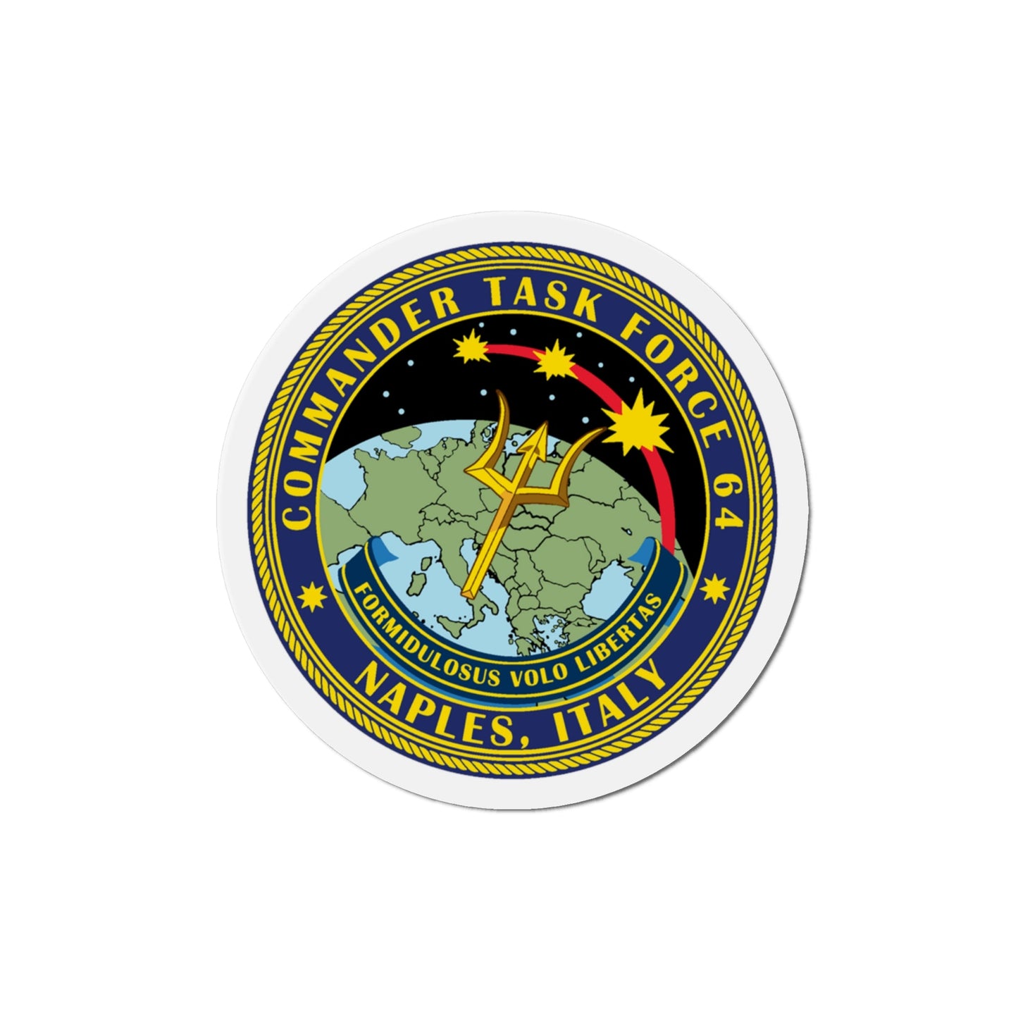 Commander Task Force 64 (U.S. Navy) Die-Cut Magnet-4" x 4"-The Sticker Space