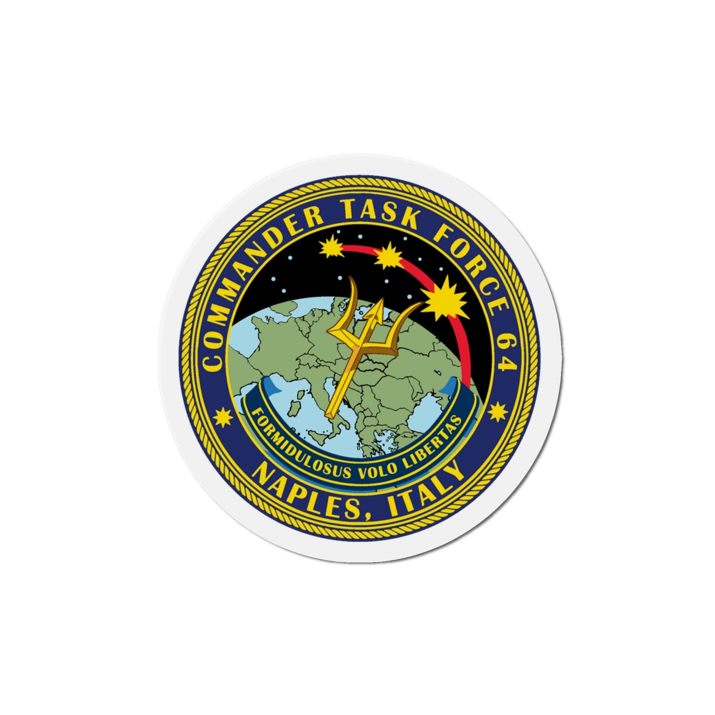 Commander Task Force 64 (U.S. Navy) Die-Cut Magnet-6 × 6"-The Sticker Space