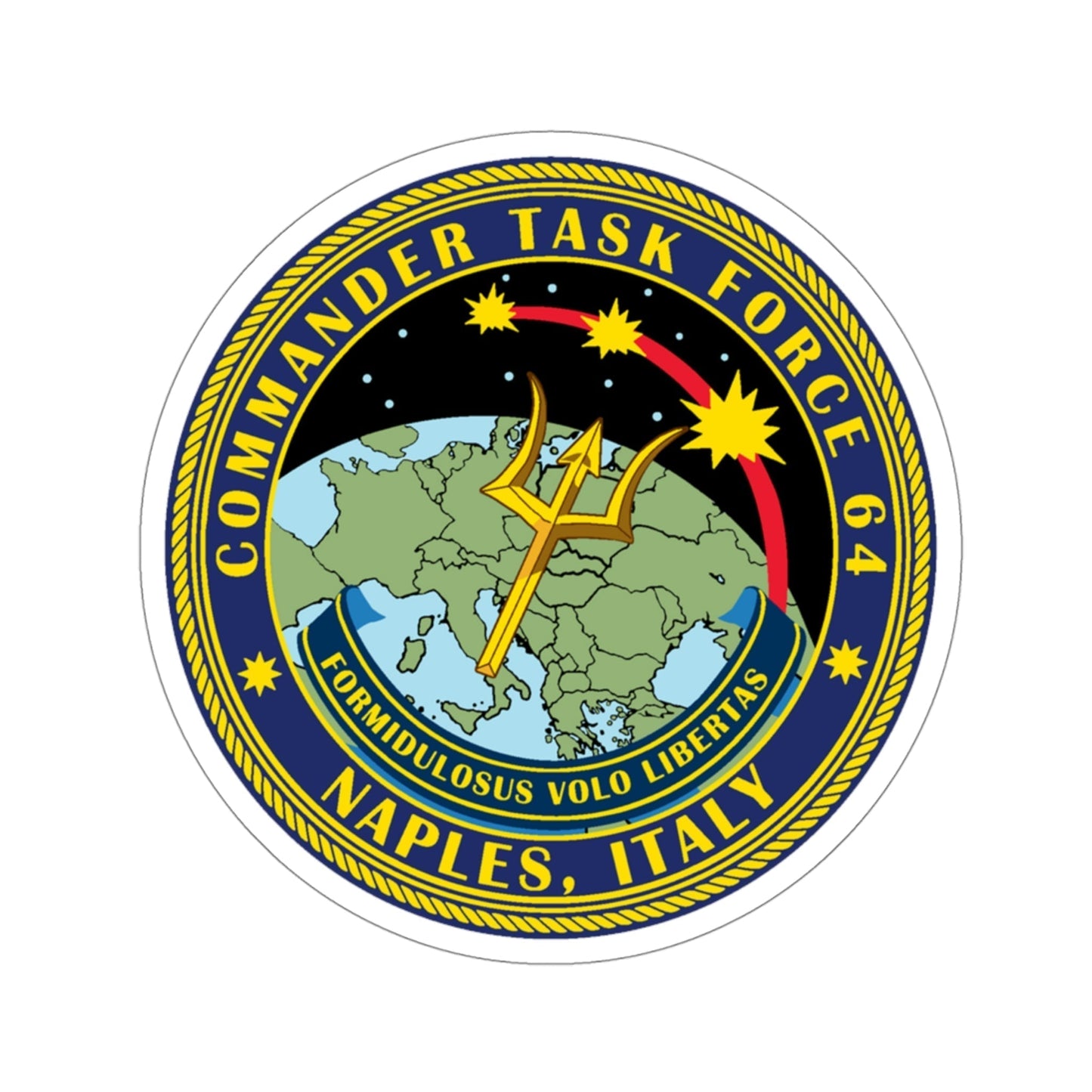 Commander Task Force 64 (U.S. Navy) STICKER Vinyl Die-Cut Decal-4 Inch-The Sticker Space