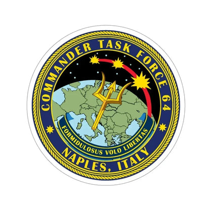 Commander Task Force 64 (U.S. Navy) STICKER Vinyl Die-Cut Decal 4 Inch - The Sticker Space