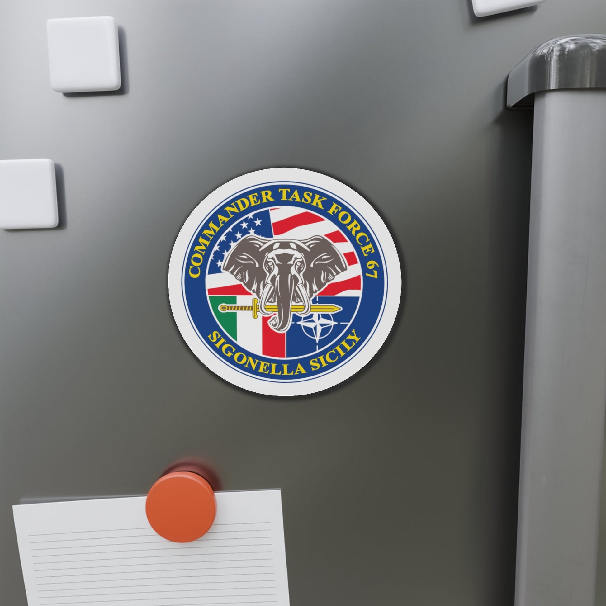 Commander Task Force 67 Sigonella Sicily CTF 67 (U.S. Navy) Die-Cut Magnet-The Sticker Space