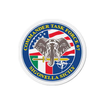 Commander Task Force 67 Sigonella Sicily CTF 67 (U.S. Navy) Die-Cut Magnet-The Sticker Space