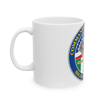 Commander Task Force 67 Sigonella Sicily CTF 67 (U.S. Navy) White Coffee Mug-The Sticker Space