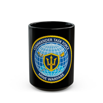 Commander Task Force Mine Warfare CTF MW (U.S. Navy) Black Coffee Mug-15oz-The Sticker Space