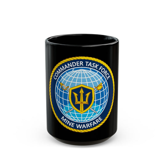 Commander Task Force Mine Warfare CTF MW (U.S. Navy) Black Coffee Mug-15oz-The Sticker Space