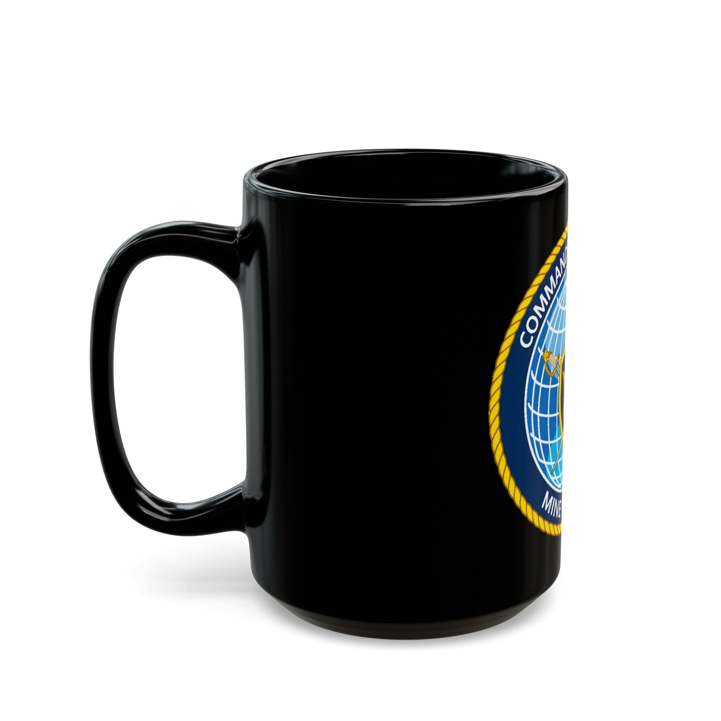 Commander Task Force Mine Warfare CTF MW (U.S. Navy) Black Coffee Mug-The Sticker Space