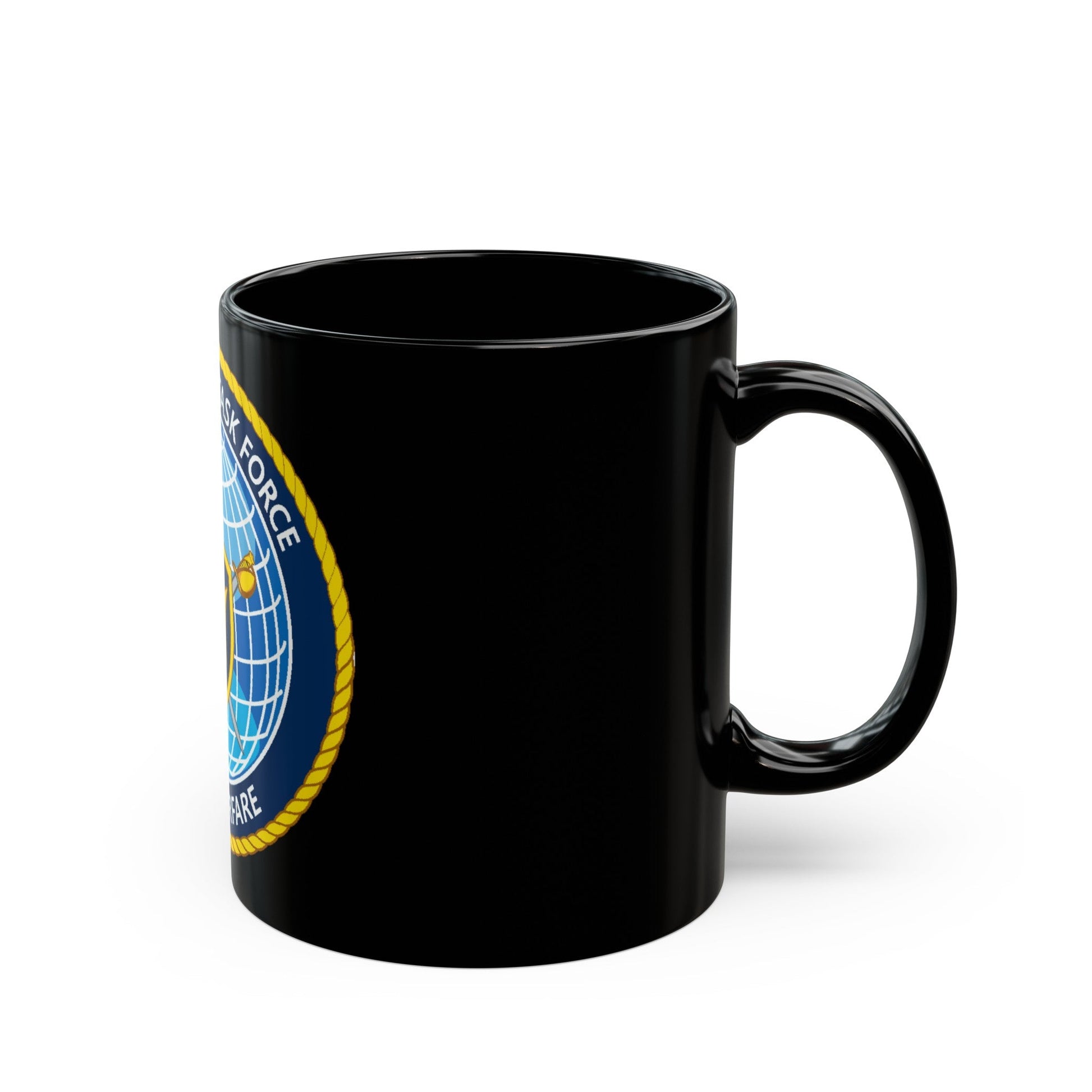 Commander Task Force Mine Warfare CTF MW (U.S. Navy) Black Coffee Mug-The Sticker Space