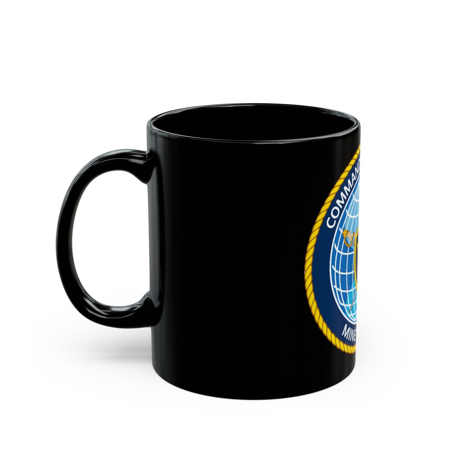 Commander Task Force Mine Warfare CTF MW (U.S. Navy) Black Coffee Mug-The Sticker Space