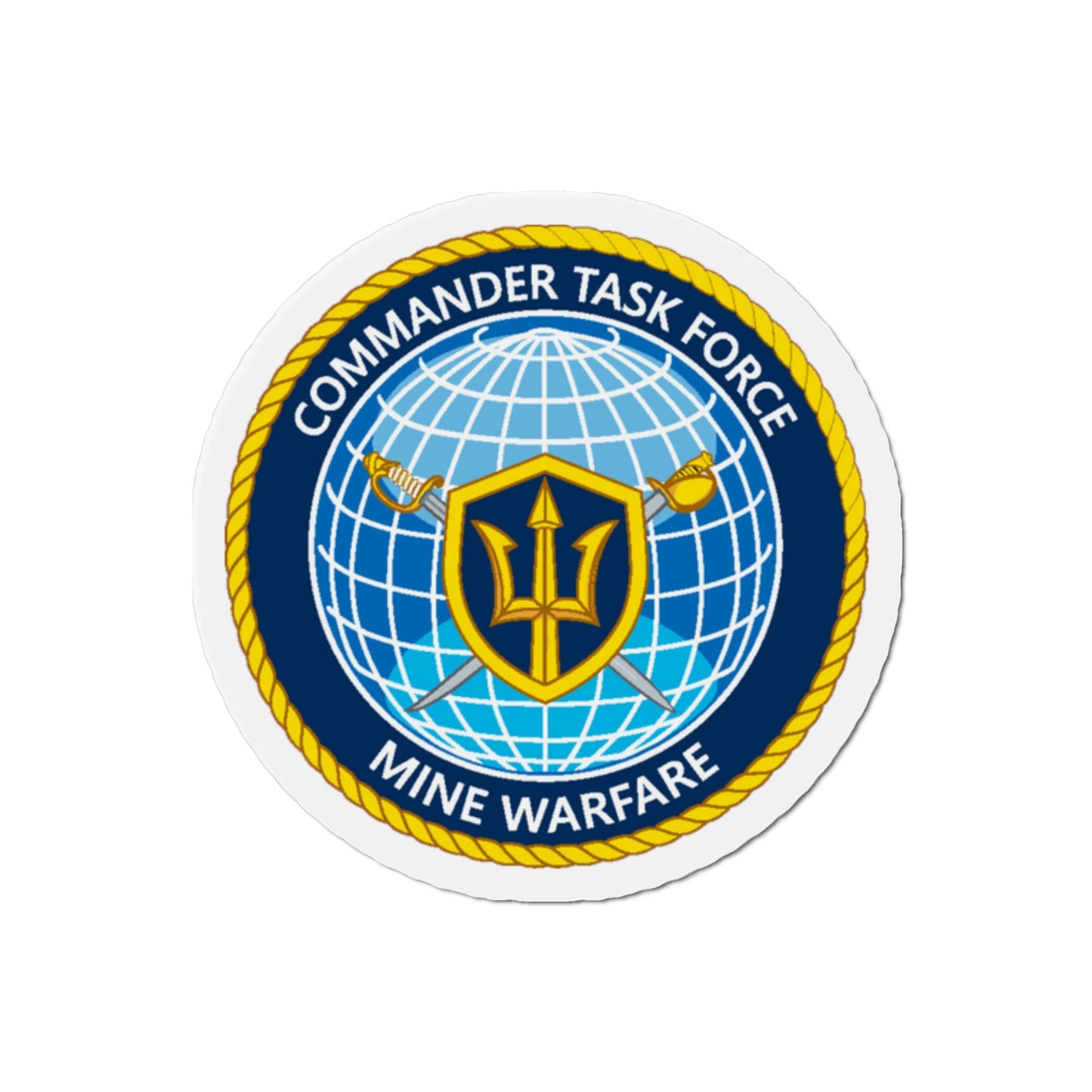 Commander Task Force Mine Warfare CTF MW (U.S. Navy) Die-Cut Magnet-2" x 2"-The Sticker Space