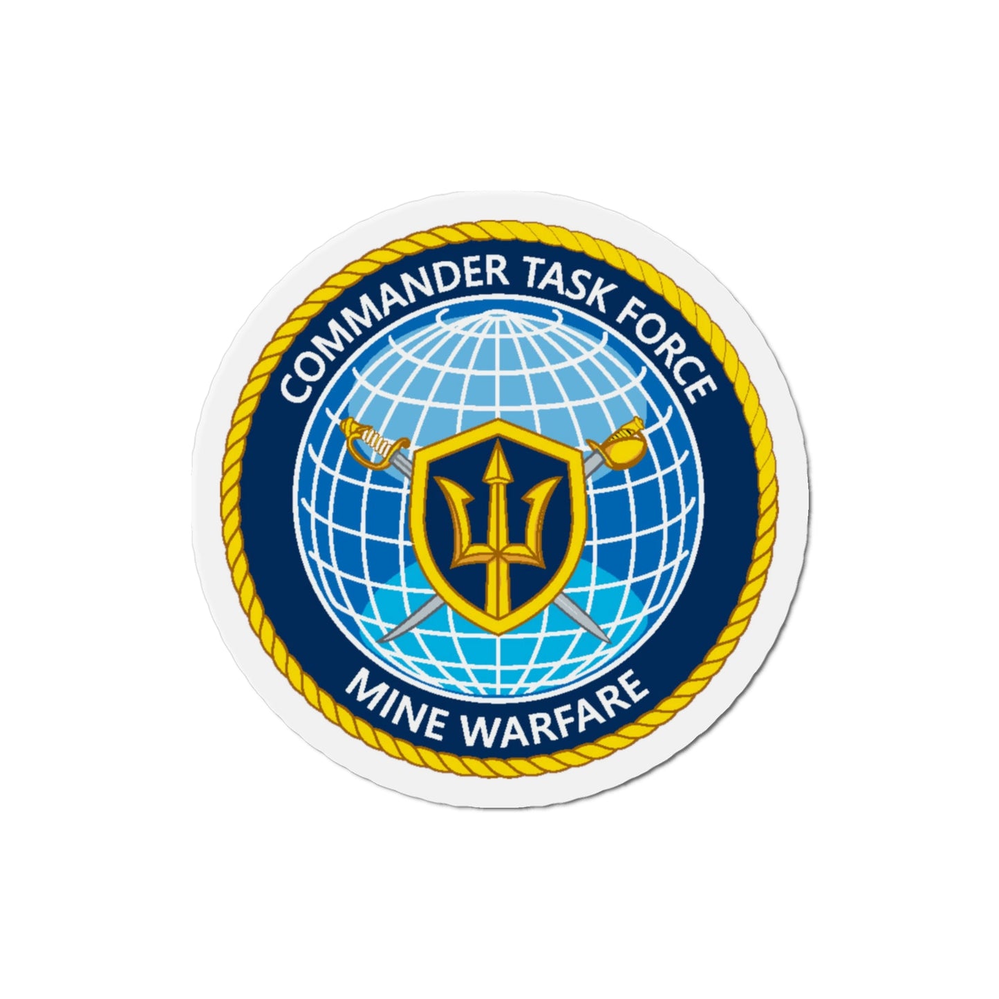 Commander Task Force Mine Warfare CTF MW (U.S. Navy) Die-Cut Magnet-3" x 3"-The Sticker Space