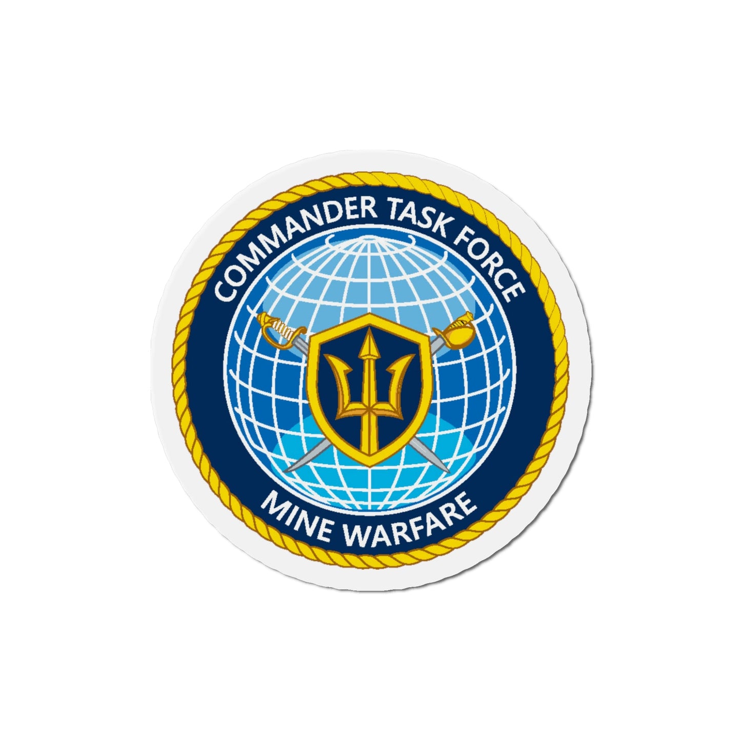 Commander Task Force Mine Warfare CTF MW (U.S. Navy) Die-Cut Magnet-5" x 5"-The Sticker Space