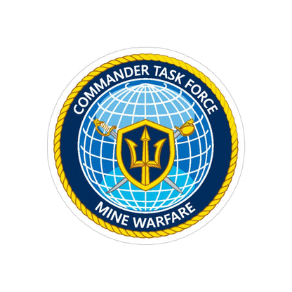 Commander Task Force Mine Warfare CTF MW (U.S. Navy) Transparent STICKER Die-Cut Vinyl Decal-5 Inch-The Sticker Space