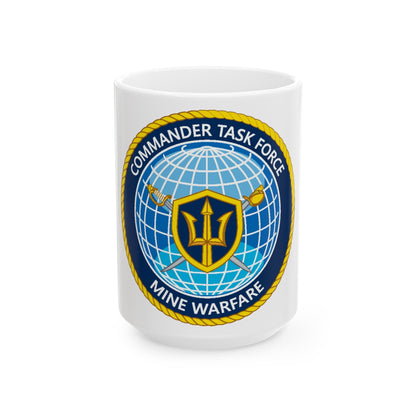 Commander Task Force Mine Warfare CTF MW (U.S. Navy) White Coffee Mug-15oz-The Sticker Space