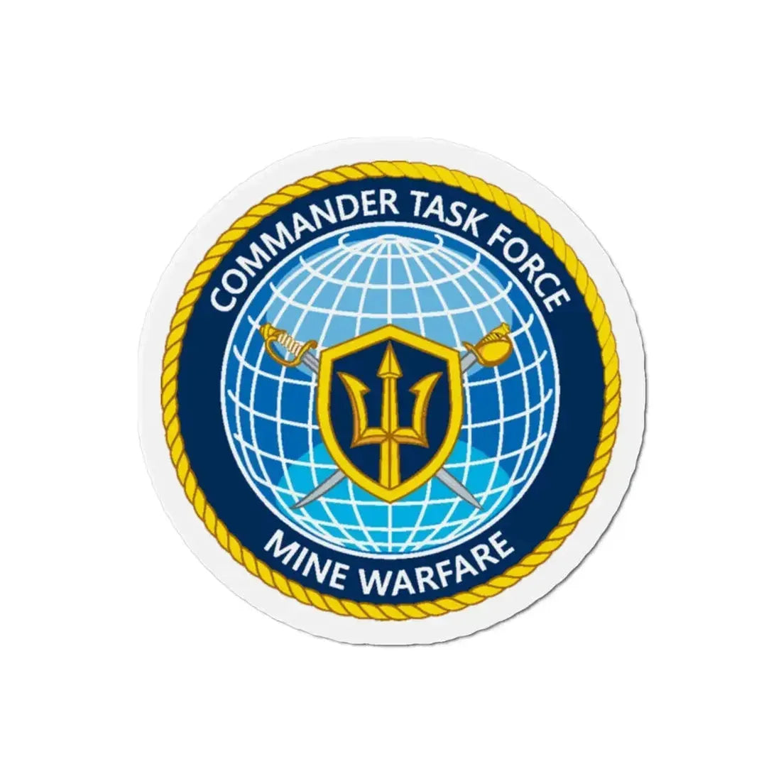 Commander Task Force Mine Warfare CTF MW (U.S. Navy) Refrigerator Magnet 2 Inch - The Sticker Space