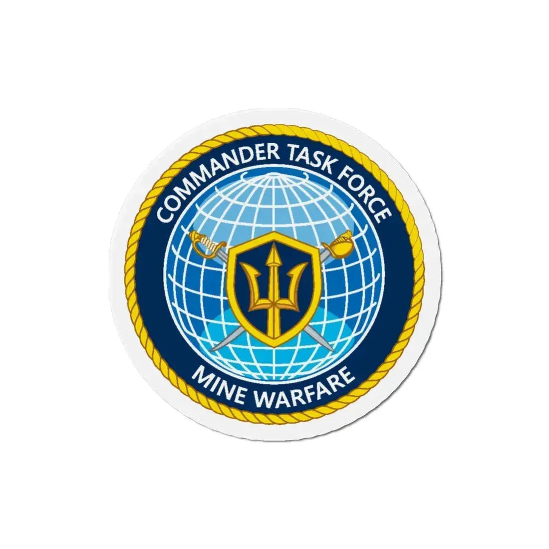 Commander Task Force Mine Warfare CTF MW (U.S. Navy) Refrigerator Magnet 4 Inch - The Sticker Space