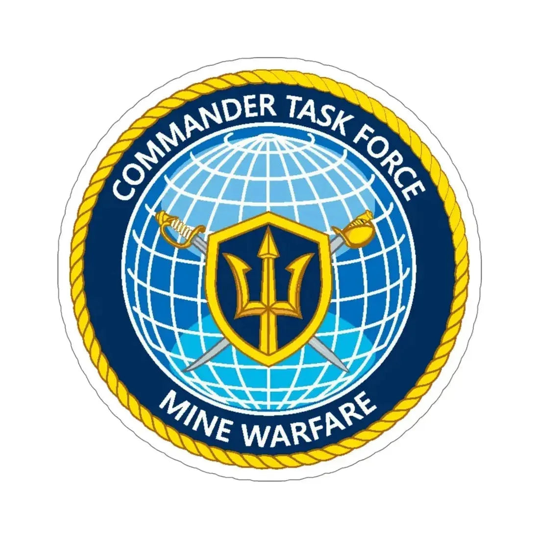 Commander Task Force Mine Warfare CTF MW (U.S. Navy) STICKER Vinyl Die-Cut Decal 5 Inch - The Sticker Space