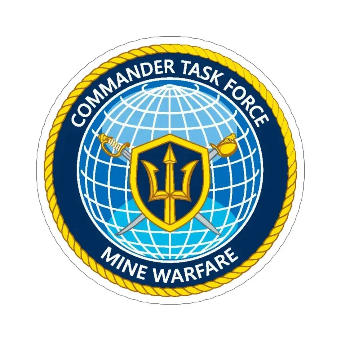 Commander Task Force Mine Warfare CTF MW (U.S. Navy) STICKER Vinyl Die-Cut Decal - The Sticker Space