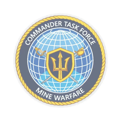Commander Task Force Mine Warfare CTF MW (U.S. Navy) STICKER Vinyl Kiss-Cut Decal 2 Inch Transparent - The Sticker Space