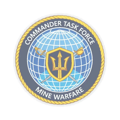 Commander Task Force Mine Warfare CTF MW (U.S. Navy) STICKER Vinyl Kiss-Cut Decal 6 Inch Transparent - The Sticker Space