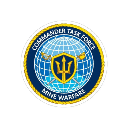 Commander Task Force Mine Warfare CTF MW (U.S. Navy) Transparent STICKER Die-Cut Vinyl Decal - The Sticker Space