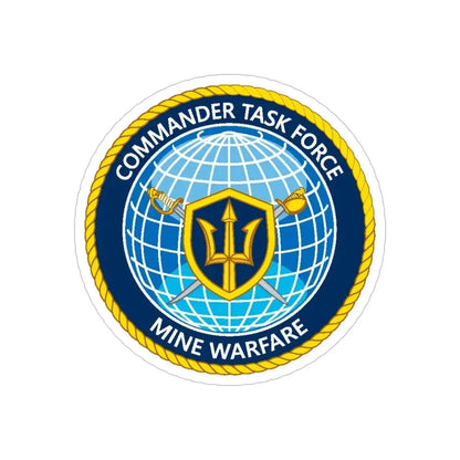 Commander Task Force Mine Warfare CTF MW (U.S. Navy) Transparent STICKER Die-Cut Vinyl Decal - The Sticker Space