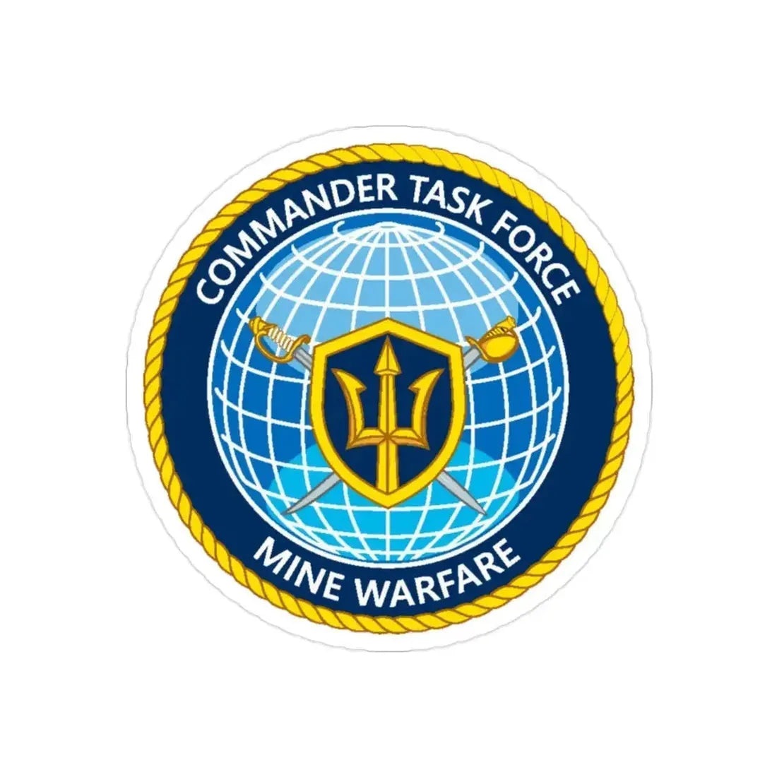 Commander Task Force Mine Warfare CTF MW (U.S. Navy) Transparent STICKER Die-Cut Vinyl Decal - The Sticker Space