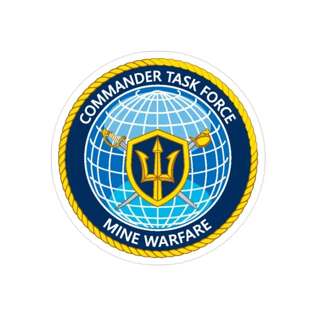 Commander Task Force Mine Warfare CTF MW (U.S. Navy) Transparent STICKER Die-Cut Vinyl Decal - The Sticker Space
