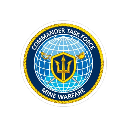Commander Task Force Mine Warfare CTF MW (U.S. Navy) Transparent STICKER Die-Cut Vinyl Decal - The Sticker Space