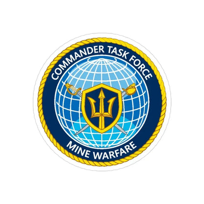 Commander Task Force Mine Warfare CTF MW (U.S. Navy) Transparent STICKER Die-Cut Vinyl Decal - The Sticker Space