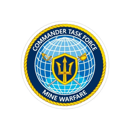 Commander Task Force Mine Warfare CTF MW (U.S. Navy) Transparent STICKER Die-Cut Vinyl Decal - The Sticker Space
