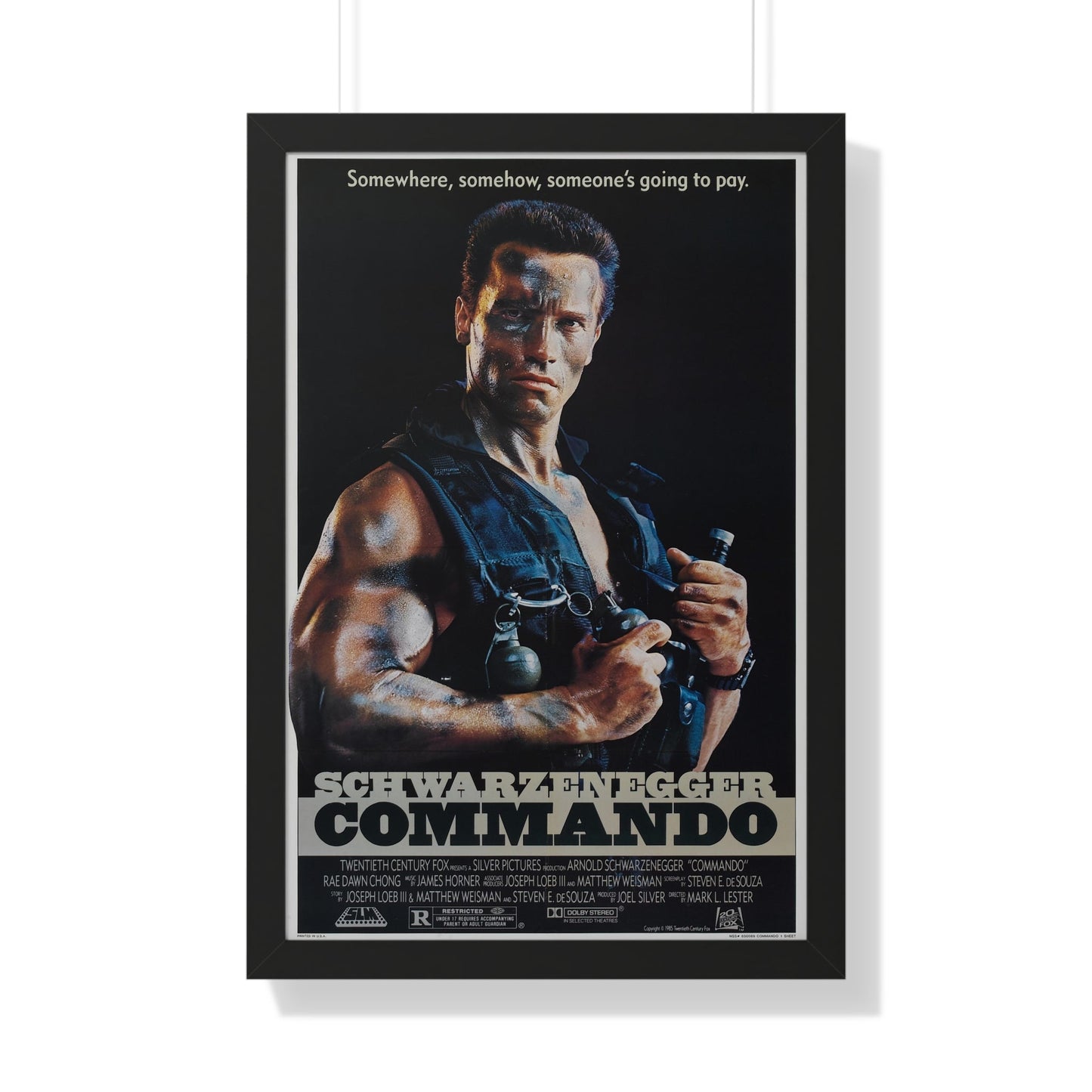 COMMANDO 1985 - Framed Movie Poster-20" x 30"-The Sticker Space