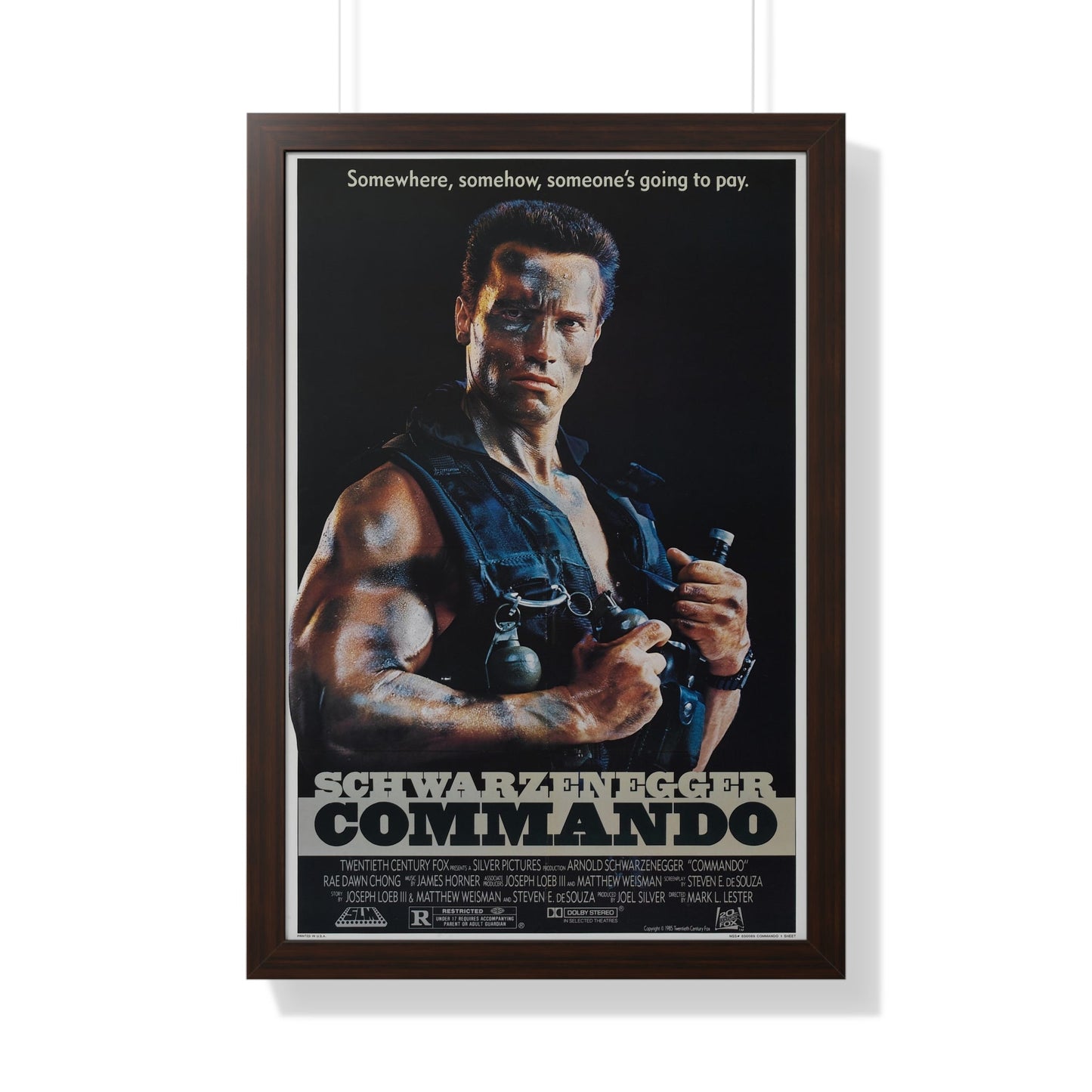 COMMANDO 1985 - Framed Movie Poster-20" x 30"-The Sticker Space