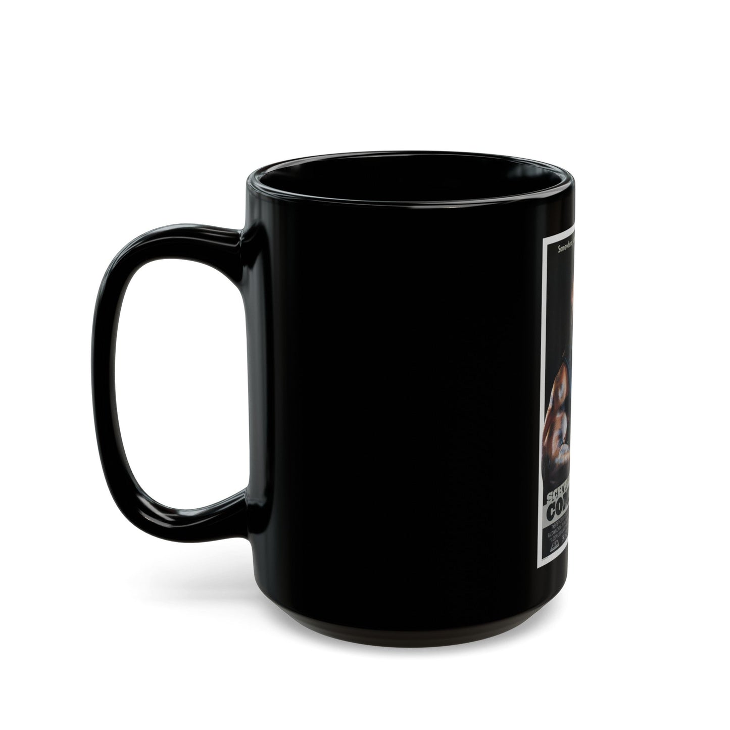 COMMANDO 1985 Movie Poster - Black Coffee Mug-The Sticker Space