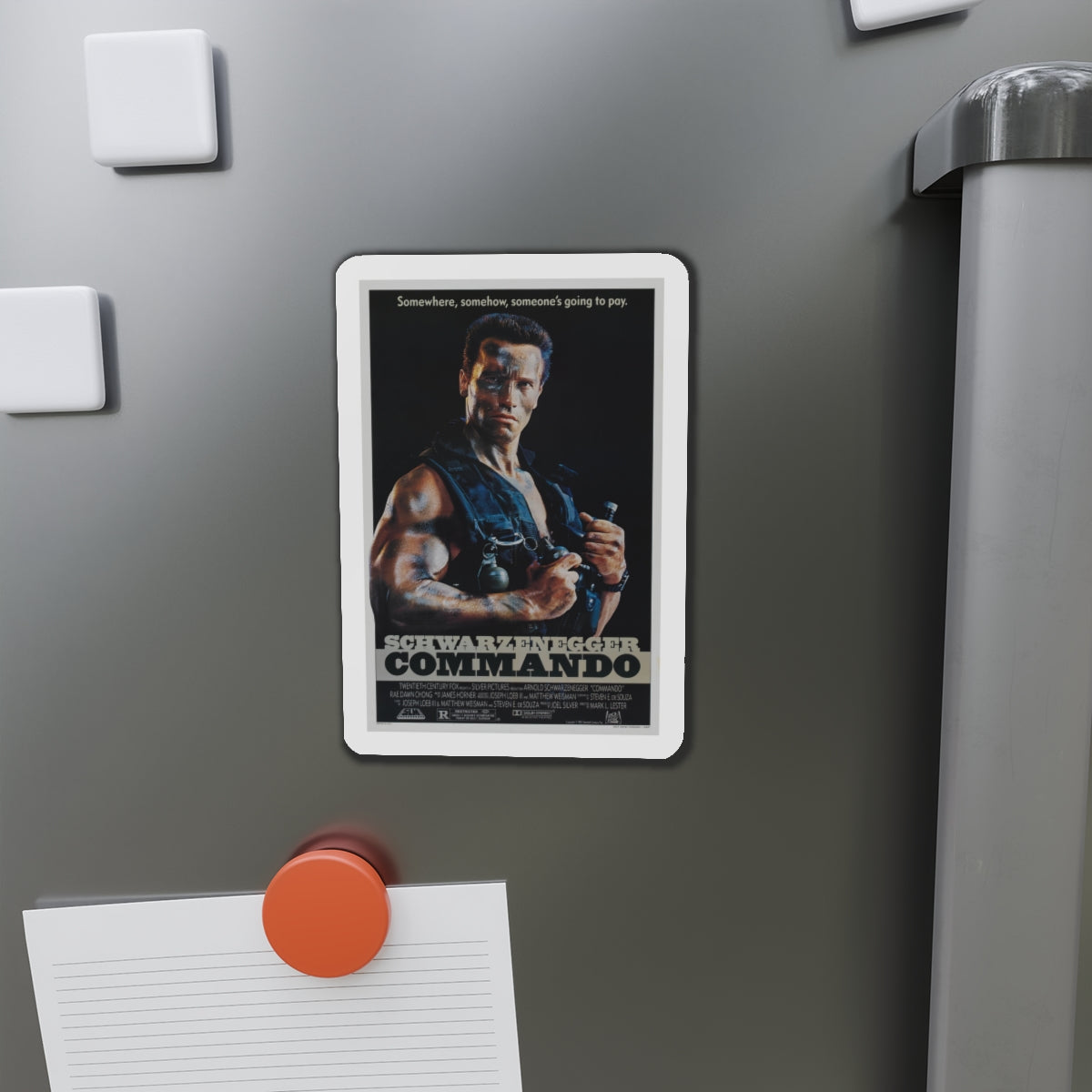 COMMANDO 1985 Movie Poster - Die-Cut Magnet-The Sticker Space