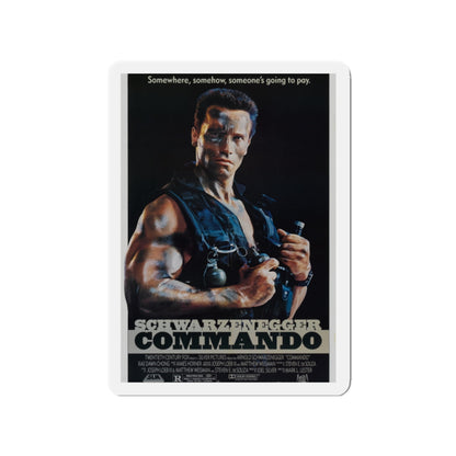 COMMANDO 1985 Movie Poster - Die-Cut Magnet-2" x 2"-The Sticker Space