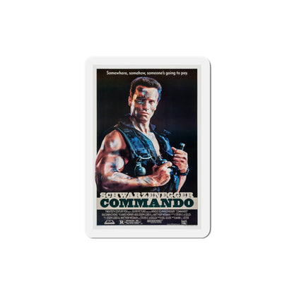 Commando 1985 Movie Poster Die-Cut Magnet-3" x 3"-The Sticker Space