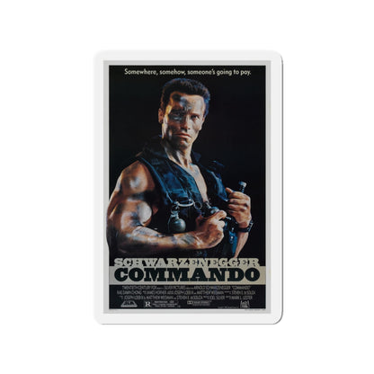 COMMANDO 1985 Movie Poster - Die-Cut Magnet-3" x 3"-The Sticker Space