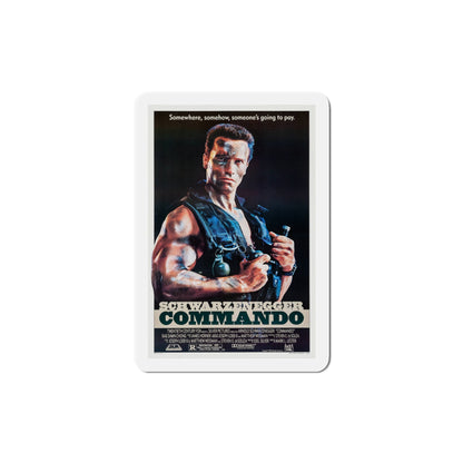 Commando 1985 Movie Poster Die-Cut Magnet-4" x 4"-The Sticker Space